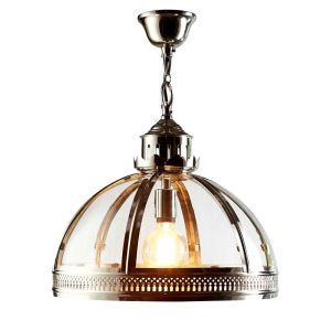 Winston 1 Light Pendant Small Shiny Nickel - ELCITFR4482