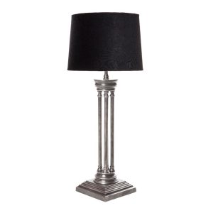 Hudson Table Lamp Antique Silver With Shade - ELPIM30070AS