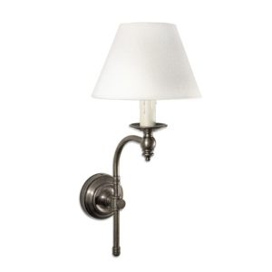 Soho 1 Light Wall Lamp Antique Silver With Shade - ELPIM50002AS