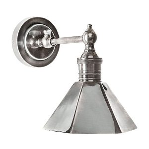 Mayfair 1 Light Wall Lamp Antique Silver - ELPIM50193AS