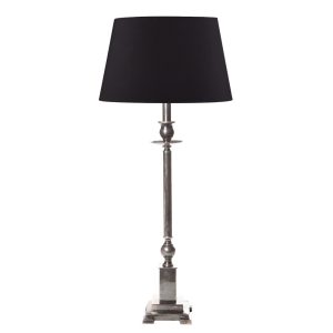 Canterbury Table Lamp Antique Silver With Shade - ELPIM50266AS