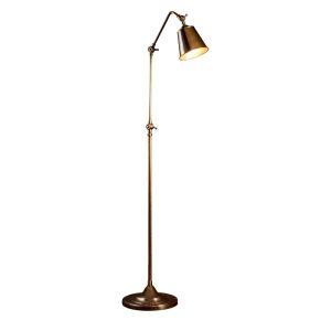 Newbury 1 Light Floor Lamp Antique Brass - ELPIM51359AB