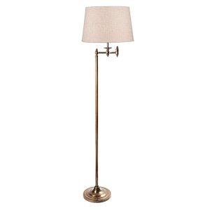 Macleay 1 Light Floor Lamp Brass Base With Shade - ELPIM57544AB