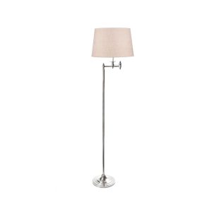 Macleay 1 Light Floor Lamp Antique Silver Base With Shade - ELPIM57544AS