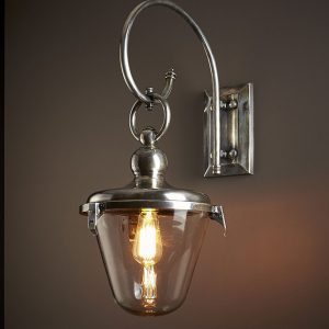 Savoy 1 Light Wall Lamp Antique Silver - ELPIM57829AS