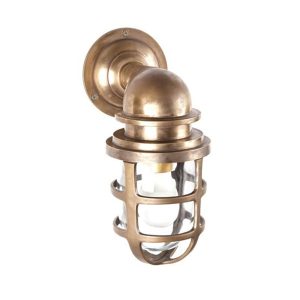 Porto 1 Light Wall Lantern Antique Brass - ELPIM59895AB