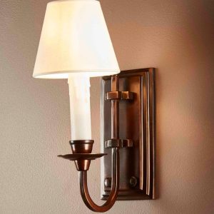 East Borne 1 Light Wall Lamp Bronze With Shade - ELPIM901FLBR