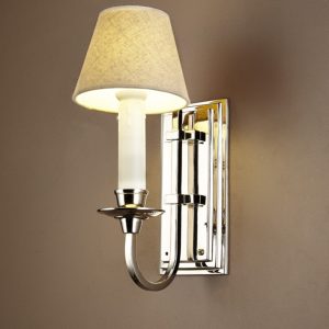 East Borne 1 Light Wall Lamp Nickel With Shade - ELPIM901SN