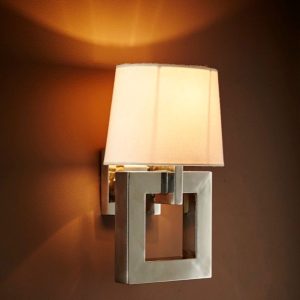 Beverly 1 Light Wall Lamp Nickel With Shade - ELSB21738