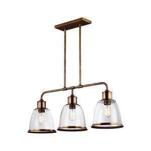 Hobson 3 Light Island Chandelier Aged Brass - FE/HOBSON/3P AB