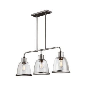 Hobson 3 Light Island Chandelier Satin Nickel - FE/HOBSON/3P SN