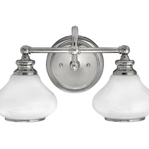 Ainsley 7W LED Twin Bathroom Wall Light Polished Chrome / Warm White - HK/AINSLEY2 BATH