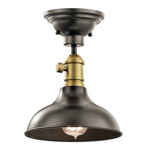 Cobson 1 Light Semi Flush Olde Bronze - KL/COBSONTRIO OZ