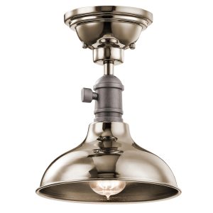 Cobson 1 Light Semi Flush Polished Nickel - KL/COBSONTRIO PN