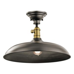 Cobson 1 Light Semi Flush Olde Bronze - KL/COBSON/P OZ