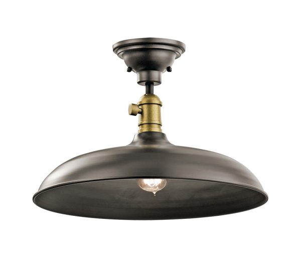 Cobson 1 Light Semi Flush Olde Bronze - KL/COBSON/P OZ