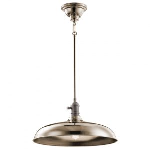 Cobson 1 Light Pendant Polished Nickel - KL/COBSON/P PN