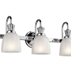 Cora 10.5W LED Triple Bathroom Wall Light Polished Chrome / Warm White - KL/CORA3 BATH