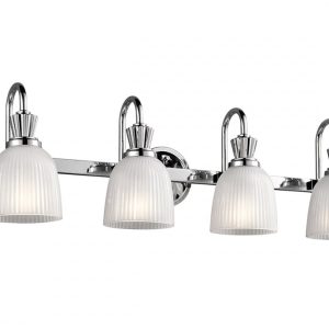 Cora 14W LED Quad Bathroom Wall Light Polished Chrome / Warm White - KL/CORA4 BATH