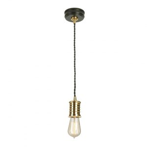 Douille Lamp Holder Pendant Black / Polished Brass - DOUILLE/P BPB