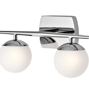 Jasper 7W LED Twin Bathroom Wall Light Polished Chrome / Warm White - KL/JASPER2 BATH