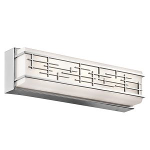 Zolon 21W LED Medium Bathroom Wall Light Polished Chrome / Warm White - KL/ZOLON/M BATH