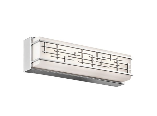 Zolon 21W LED Medium Bathroom Wall Light Polished Chrome / Warm White - KL/ZOLON/M BATH