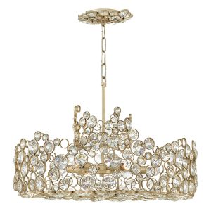 Anya 6 Light Chandelier Silver Leaf - HK/ANYA/6