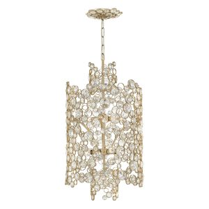 Anya 6 Light Two Tier Pendant Silver Leaf - HK/ANYA/6P