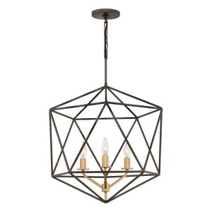 Astrid 3 Light Pendant Chandelier Mettalic Matte Bronze - HK/ASTRID/3P