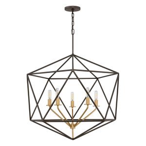 Astrid 5 Light Pendant Chandelier Mettalic Matte Bronze - HK/ASTRID/5P