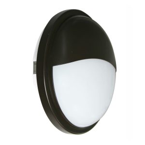 Bulkhead 20W Round Eyelid Light Black / Warm White - Bulk15