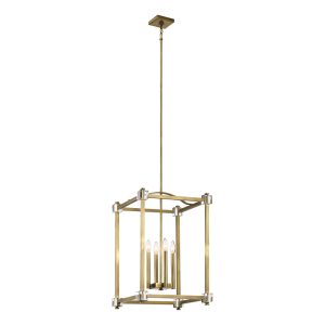 Cayden 4 Light Large Pendant Natural Brass - KL/CAYDEN/P/L