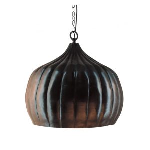 Pumpkin 1 Light Pendant Bronze - ELCITFR3967FLBR