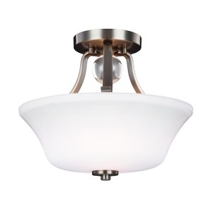 Evington 2 Light Semi Flush Satin Nickel - FE/EVINGTN/SF SN