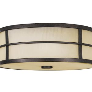 Fusion 3 Light Flush Mount Grecian Bronze - FE/FUSION/F