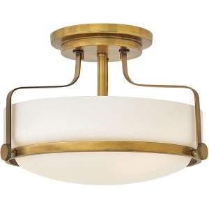 Harper 3 Light Small Semi Flush Heritage Brass - HK/HARPER/SFS HB