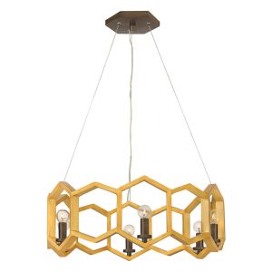 Moxie 6 Light Pendant Sunset Gold - HK/MOXIE6/P SSG