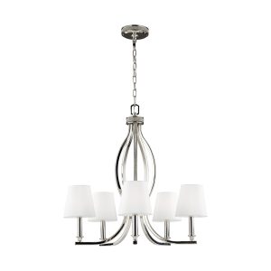 Pave 5 Light Chandelier Polished Nickel - FE/PAVE5