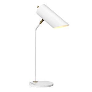 Quinto Table Lamp White / Aged Brass - QUINTO/TL WAB