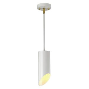 Quinto 1 Light Pendant White / Aged Brass - QUINTO1P WAB