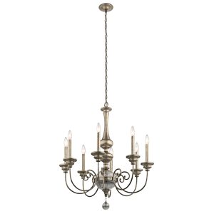 Rosalie 8 Light Chandelier Sterling Gold - KL/ROSALIE8