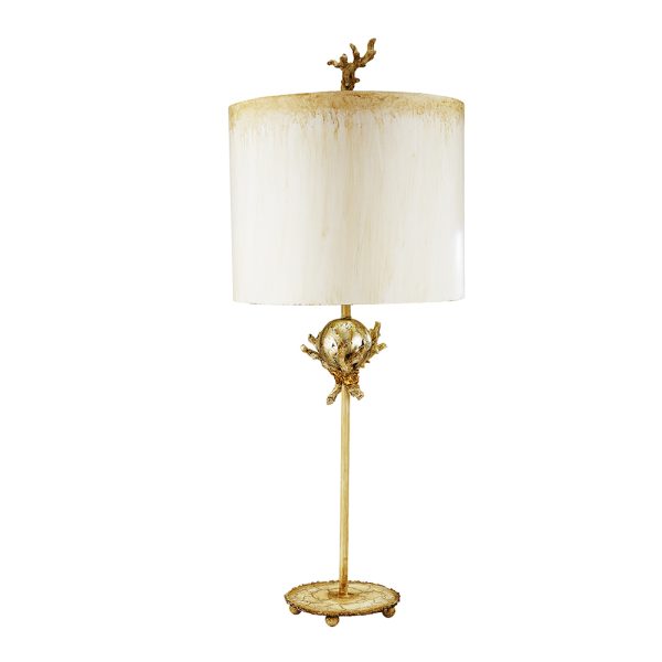 Trellis Table Lamp Putty Patina & Silver Leaf - FB/TRELLIS/TL