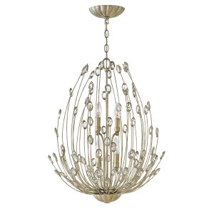 Tulah 4 Light Two Tier Chandelier Silver Leaf - HK/TULAH4