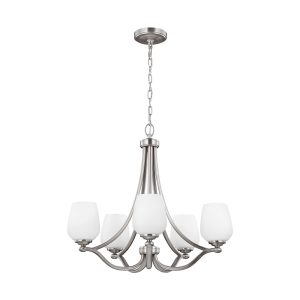 Vintner 5 Light Chandelier Satin Nickel - FE/VINTNER5