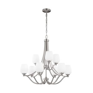 Vintner 9 Light Chandelier Satin Nickel - FE/VINTNER9