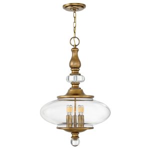 Wexley 5 Light Pendant Heritage Brass - HK/WEXLEY/5P HB