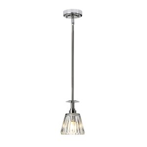 Agatha 3.5W LED 1 Light Semi Flush / Pendant Polished Chrome / Warm White - BATH/AGATHA1P PC