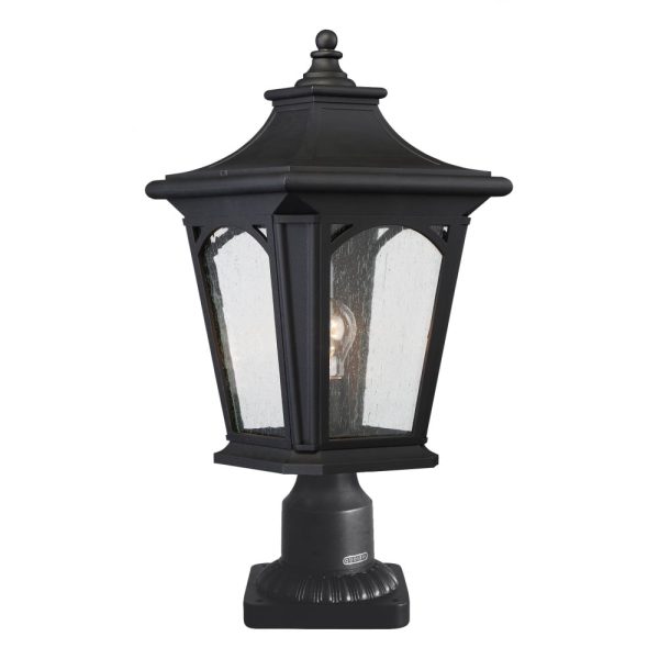 Bedford Medium Pedestal Lantern Mystic Black - QZ/BEDFORD3/M