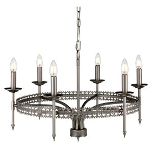 Crown 6 Light Chandelier Iron Gate - CROWN6